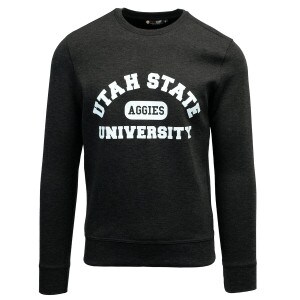 utah state university crew sweatshirt charcoal